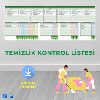 Excel Temizlik Ve Ev İşleri Planlayıcı