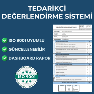 TEDARİKÇİ DEĞERLENDİRME & ANALİZ PROGRAMI (Excel Dashboard)