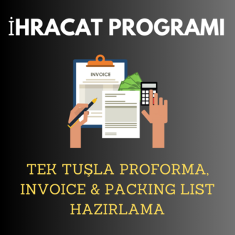 Excel Vba Proforma ve Fatura Oluşturucu | İhracat Fatura & Proforma | Packing List Oluşturucu