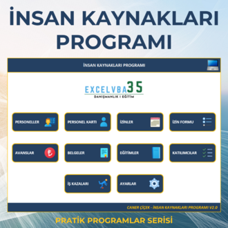 İnsan Kaynakları Yönetim Programı | Personel Yönetim Sistemi | Excel Tabanlı