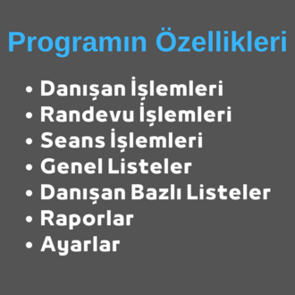 Danışan Takip Programı | Koçluk Programı | Randevu Takip Programı | Seans Takip Programı