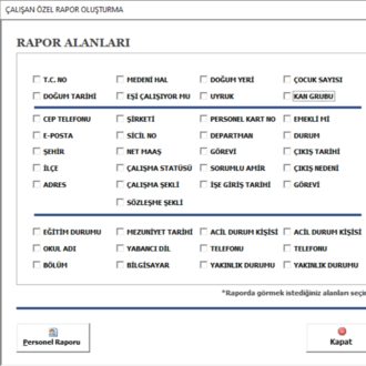 İnsan Kaynakları Yönetim Programı, Personel Bilgi Sistemi