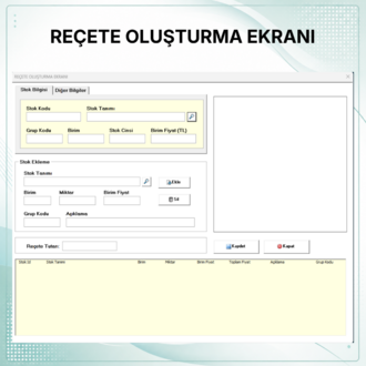 Profesyonel Stok ve Cari Takip Programı | Üretim Takip Programı | Depo Takip Programı