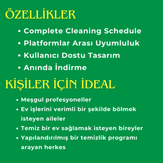 Excel Temizlik Ve Ev İşleri Planlayıcı