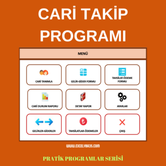Excel ile Cari Takip ve Müşteri Yönetim Programı