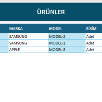 EXCEL TEKLİF FORMU (EĞİTİM VİDEOSU DOSYASI)
