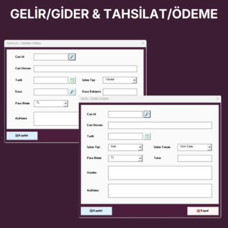 Excel Cari Takip Programı 4.0 (Gelir-Gider & Tahsilat Yönetimi)