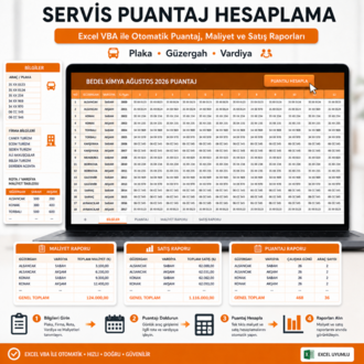 Servis Puantaj Hesaplama Programı - Excel VBA
