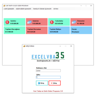Cari Takip ve Gelir-Gider Yönetim Programı | 35CC Cari Takip Pro
