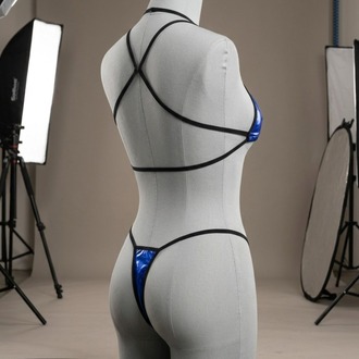 Mavi Mikro Bikini String Takımı EXVY1138