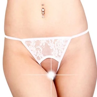 Beyaz Özel Bölgesi Açık Fantazi String EXVY1163