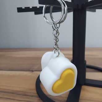Clicker Kalp anahtarlık - çanta süsü