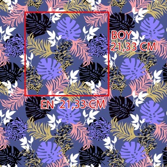 Tropik Yaprak Metraj Desen Tasarımı