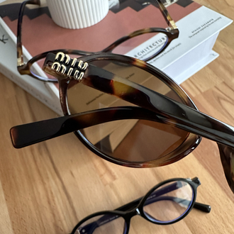 Miu Miu Oval Leopar Kahverengi E01S02RA