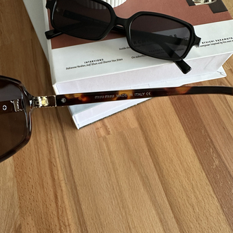 Miu Miu Rectangle Leopard Yeni Sezon Gözlük E01S10RA