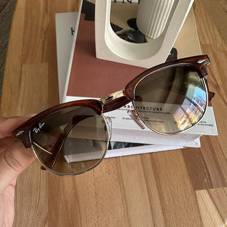 Rayban Unisex Clubmaster Kahverengi Yeni Sezon Gözlük E01S34RA