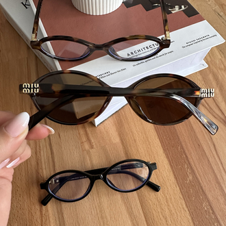 Miu Miu Oval Leopar Kahverengi E01S02RA