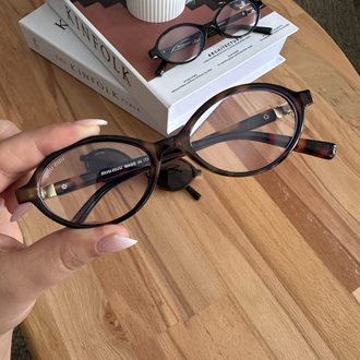 Miu Miu Oval Leopar Mavi Işık Filtreli Gözlük E01S03RA
