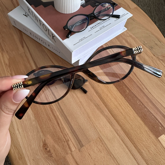 Miu Miu Oval Leopar Mavi Işık Filtreli Gözlük E01S03RA
