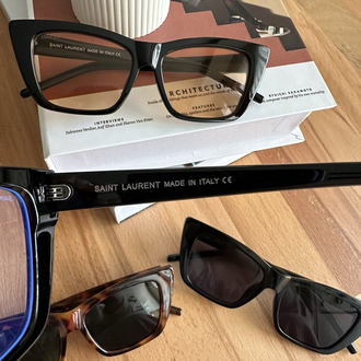 Saint Laurent Transparan Mavi Ekran Koruyucu Yeni Sezon Gözlük E01S22RA