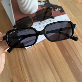 Miu Miu Rectangle Black Yeni Sezon Gözlük E01S11RA