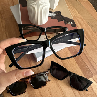 Saint Laurent Transparan Mavi Ekran Koruyucu Yeni Sezon Gözlük E01S22RA