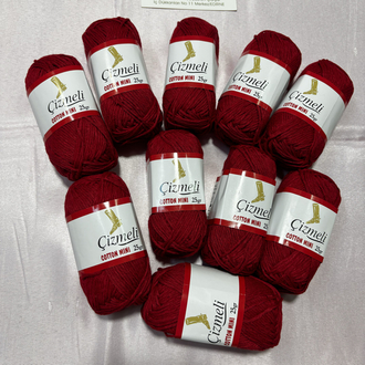 25 gr Kırmızı Koton Amigurumi İpi