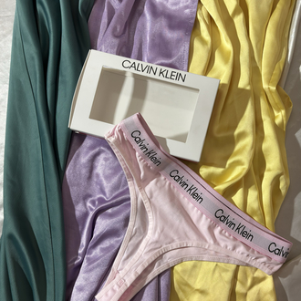 Calvin Klein toz pembe Renk Pamuklu Thong Seti