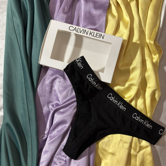 Calvin Klein siyah Renk Pamuklu Thong Seti