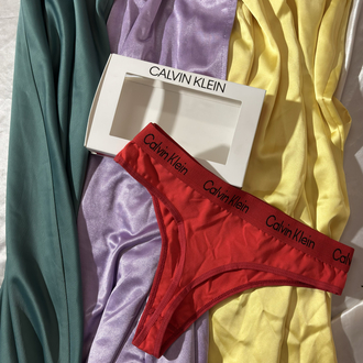 Calvin Klein siyah Renk Pamuklu Thong Seti