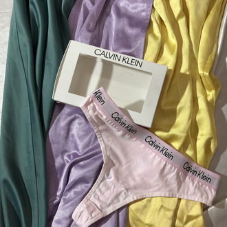 Calvin Klein toz pembe Renk Pamuklu Thong Seti