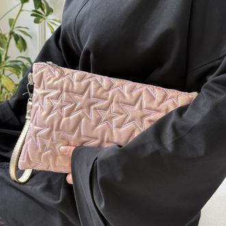Yıldızlı clutch pembe
