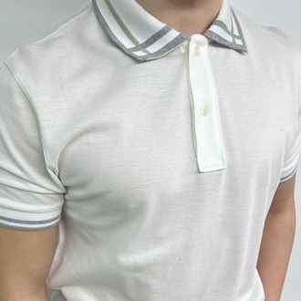 Erkek Yaka,Kol Desenli Polo T-Shirt