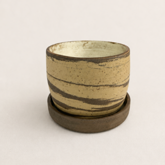 Stoneware Saksı + Tabak Seti