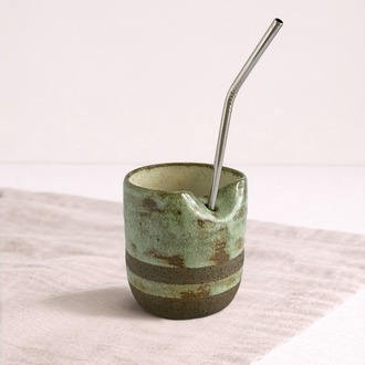 Pipetli Stoneware Bardak
