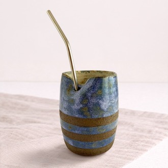 Pipetli Stoneware Bardak