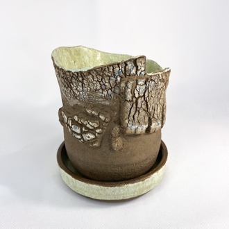 Stoneware Saksı & Tabak Seti (Özel Seri)