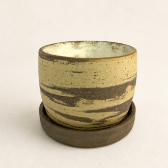 Stoneware Saksı + Tabak Seti