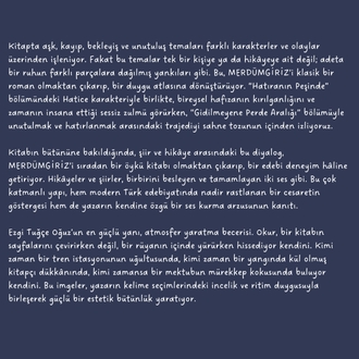 EZGİ TUĞÇE OĞUZ | MERDÜMGİRİZ | E-KİTAP 