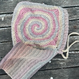 blush spiral balaclava