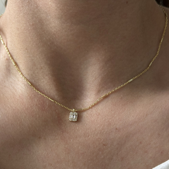 Altın Kaplama Mini Baget Choker Kolye