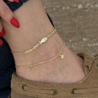 Xuping Mini Çiçek Sallatılı Halhal