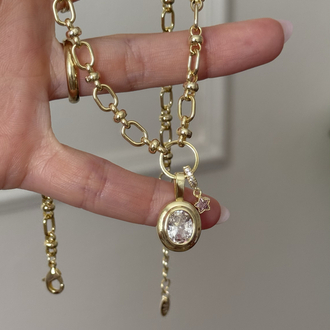 Altın Kaplama Valora Shine Choker Kolye