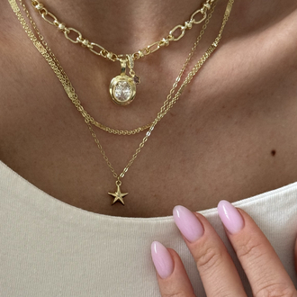 Altın Kaplama Valora Shine Choker Kolye