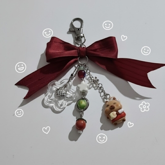 burgundy capybara charms