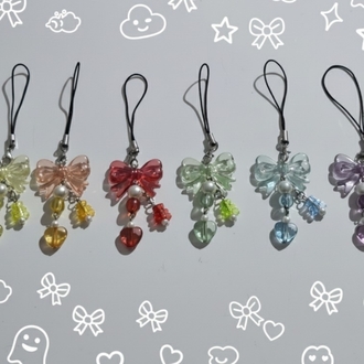 Bow Teddy Phone Charms