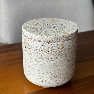 Renkli Taşlı Terrazzo Kavanoz 