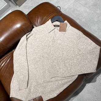 Loro Piana Yün Bej Polo Yaka 