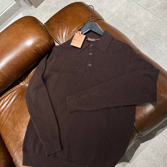 Loro Piana Yün Kahve Polo Yaka 