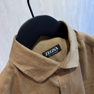 Zegna Toprak Keten Gömlek(Linen)
